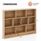 Natural Wood Storage Bookcase 10 Cube Shelves 55 Inch MDF Organizer